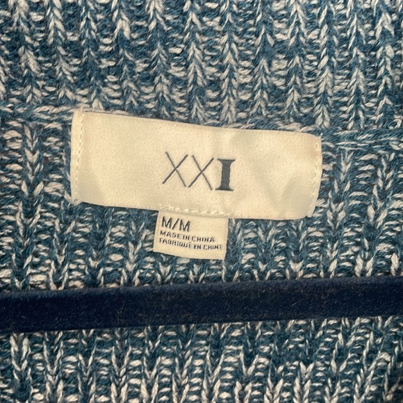 Women’s Teal and gray chunky wrap/tie cardigan M - Picture 4 of 4